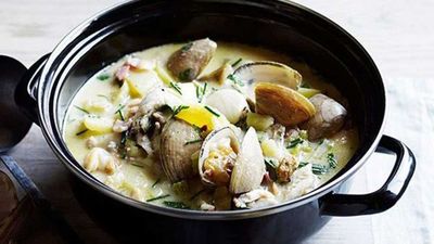 Recipe:&nbsp;<a href="http://kitchen.nine.com.au/2016/05/13/13/07/new-englandstyle-clam-chowder" target="_top">New England-style clam chowder</a>