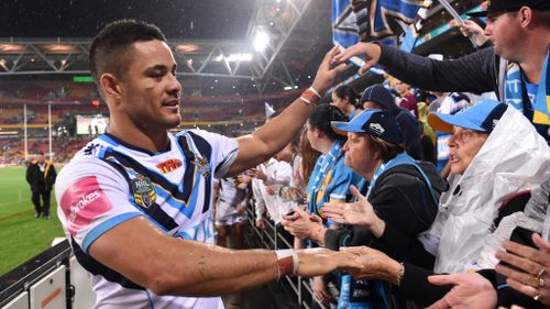 Jarryd Hayne after the Titans' loss to the Broncos. (AAP)