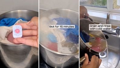 TikTok dish cloths cleaning hack dishwasher tablet