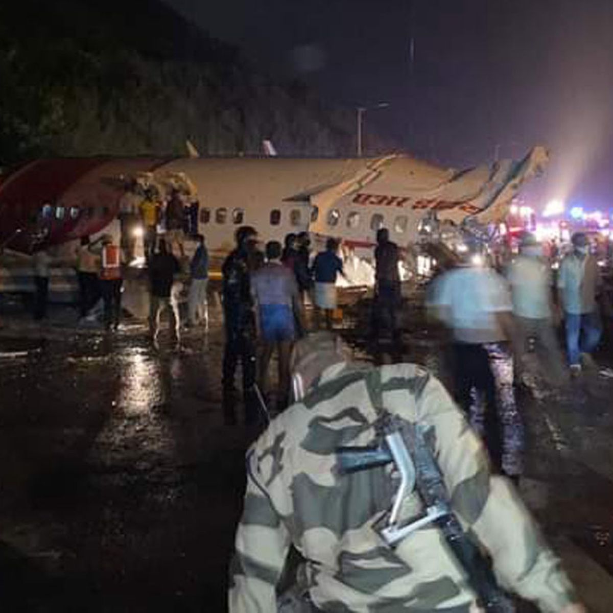 Air India plane crashes in Calicut after skidding off the runway