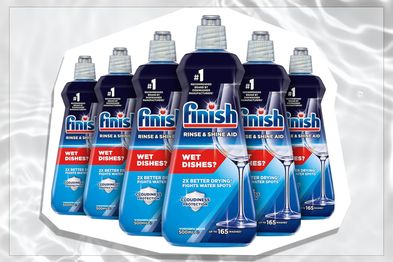 9PR: Finish Dishwashing Rinse Aid, Regular Liquid, 500mL, 6-Pack