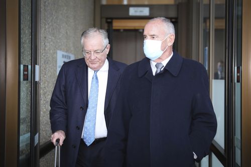 Chris Dawson leaves the Federal Court in Sydney.  Photo by Renee Nowytarger / AFR / 240522