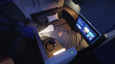 JetBlue's Mint Studio offering on its A321neos features one of the largest beds in business class.