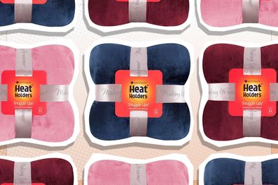 9PR: HEAT HOLDERS Snuggle Ups Oversized Luxury Thermal Throw Blanket in Navy, Candy and Claret