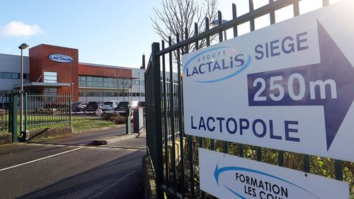 Head Office and Factory of dairy group Lactalis in Laval, France. (AAP)