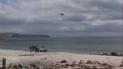 Sarah Williams was paddling off the coast of Normanville, south of Adelaide. (9NEWS)