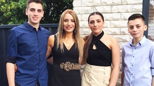 Michelle Leventis (second left) with her children, 17-year-old Nicholas, 14-year-old Taylah  and 16-year-old Christian. (Photo: Michelle Leventis)