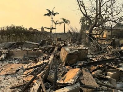 Sarah Wright Olsen and Eric Christian Olsen's house after the LA fires