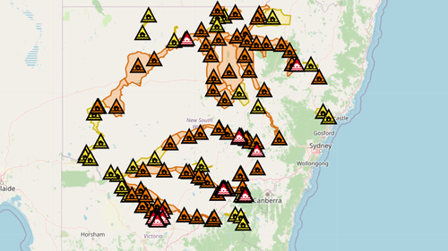 There are more than 100 flood warnings in effect across NSW as of midday Thursday.