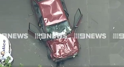 The car believed to belong to the suspect. (9NEWS)