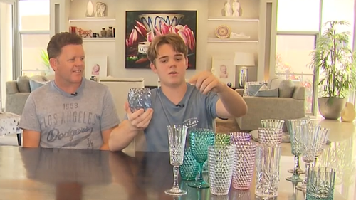 Gold Coast teen millionaire Sam Richards with his father, Phil.