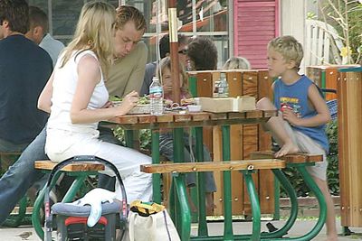 Jude Law's affair with his children's nanny, Daisy Wright (pictured here with the family), was a huge scandal back in 2005. Jude had just divorced designer Sadie Frost, the mother of his kids. He was engaged to actress Sienna Miller ... until Jude's ex-wife fired her when one of the kids recalled how they caught daddy in bed with the nanny. Mega-OOPS. Jude apologised publicly to Sienna ... but it was all over, Red Rover!<br/><br/>Image: Snapper