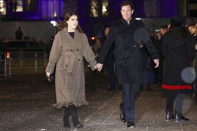 Princess Eugenie and Jack Brooksbank attend the Together At Christmas carol service at Westminster Abbey, in London, Thursday, December 15, 2022.