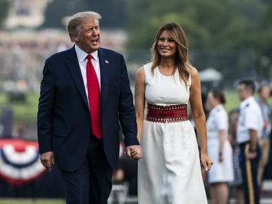 Donald and Melania Trump at the White House