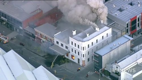 The fire happened before the Albion Hotel was due to open next week. (9NEWS)