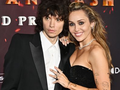 Maxx Morando and Miley Cyrus at the "Avatar: Fire and Ash" World Premiere, December 2025