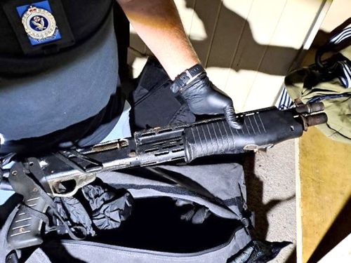 Police allegedly found a weapon and illicit narcotics at a Strathfield property.