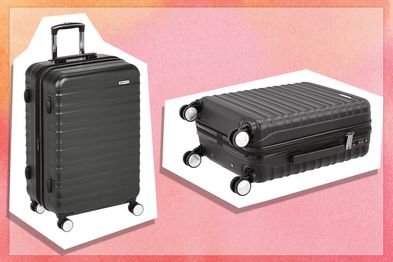 Amazon Basics Premium Hardside Spinner Luggage with Built-in TSA Lock 55 cm