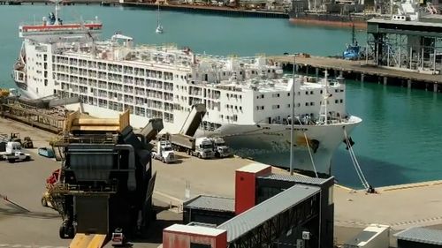 The Polaris 3 docked in Townsville on Thursday after 17 days at sea.