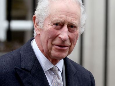 King Charles III departs with Queen Camilla after receiving treatment for an enlarged prostate at The London Clinic on January 29, 2024 in London, England. (Photo by Chris Jackson/Getty Images)