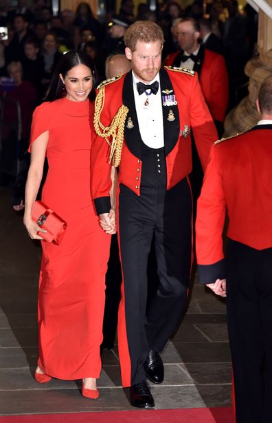  Duke of Sussex and Meghan, Duchess of Sussex arrive to attend the Mountbatten Music Festival at Royal Albert Hall 