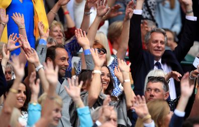 Pippa and James Middleton at Wimbledon Mexican Wave