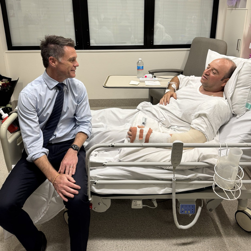 Ahmed el Ahmed meets Chris Minns in hospital.