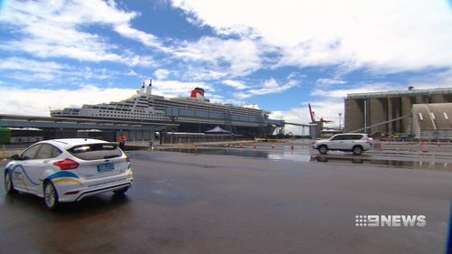 The old grain terminal at the Port of Brisbane. (9NEWS_