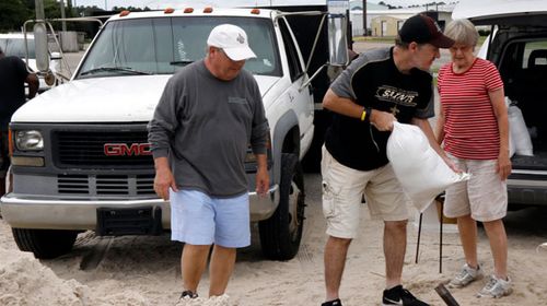 Gulf Coast residents prepare sandbags as Storm Alberto approaches. (AP).