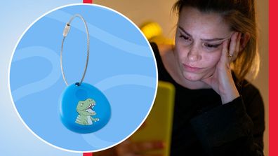 Kmart Kids Smart Tag, woman looking at phone