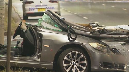 Three women were injured, one critically after the crash in Liverpool, south-west Sydney.