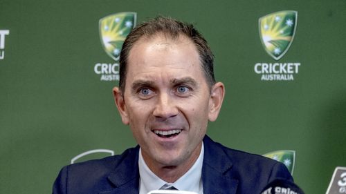 Justin Langer speaks to the media after finally getting the Australian coaching job he craved.