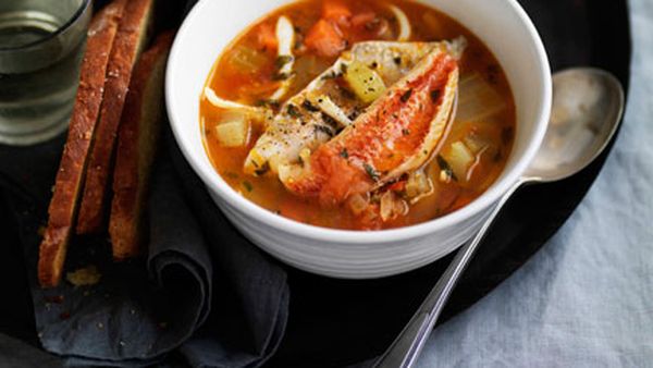 Rustic Italian seafood soup (Brodetto)