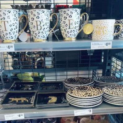 The Reject Shop leopard print homewares 2025