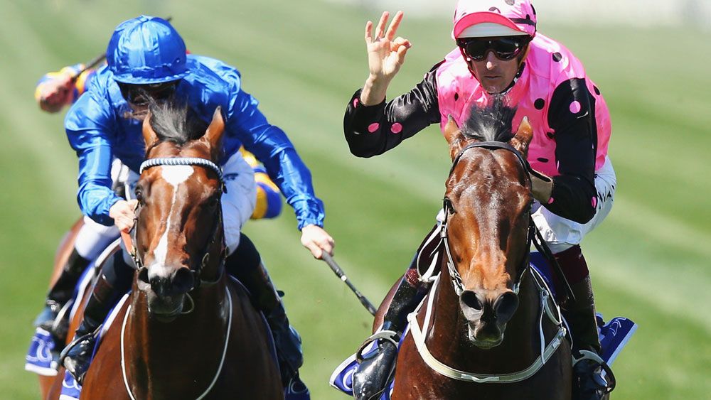Flying Artie scored a major upset in the Coolmore Stakes. (Getty Images)