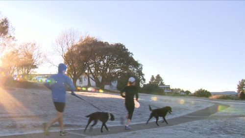 Brisbane and Melbourne also woke to chilly mornings today, but were milder overall than New South Wales. Picture: 9NEWS.