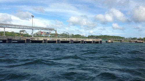 The port at Cilacap on the mainland where the prisoners will board the ferry to take them to Nusa Kambangan. (9NEWS)