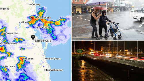 Flood-hit Queensland is being battered by more wild weather.