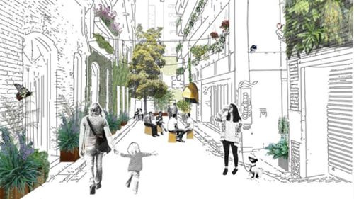 Design Sketch for Coromandel Place. (City of Melbourne)