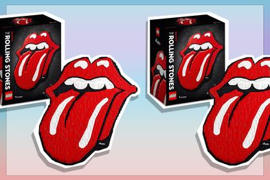 9PR: LEGO Art The Rolling Stones Logo Wall Decor Crafts Set for Adults, DIY Home or Office 3D Decoration, 60th Anniversary Collectors Set