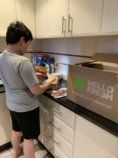 Jo Abi autistic son cooking unpacking