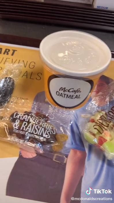 McDonald's employee reveals how to make their oatmeal.