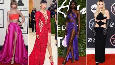 Celebrities wearing cut-out dresses on the red carpet