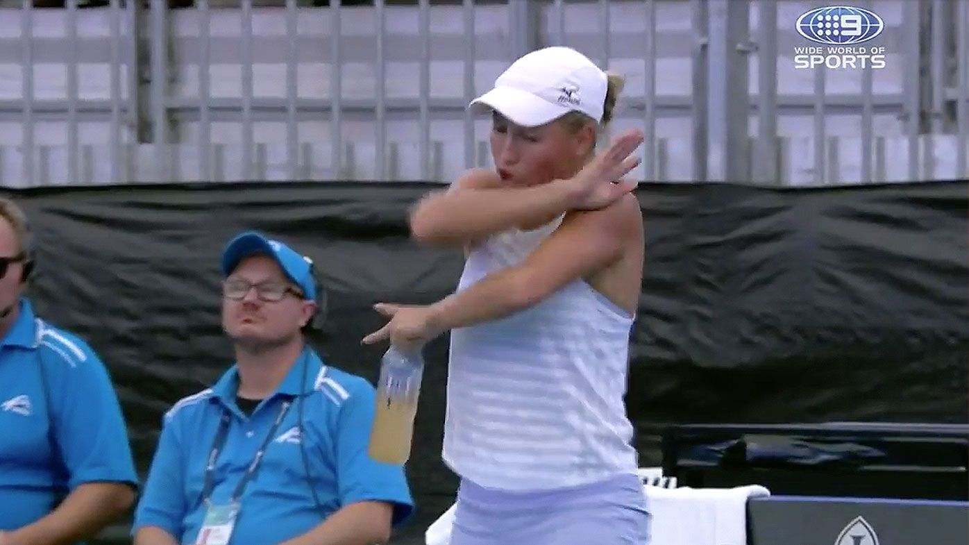 Yulia Putintseva blows up during Adelaide International match
