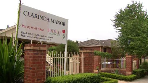 Ms Pavlopoulou was wheeled out of her room at Clarinda Manor nursing home yesterday afternoon. (9NEWS)