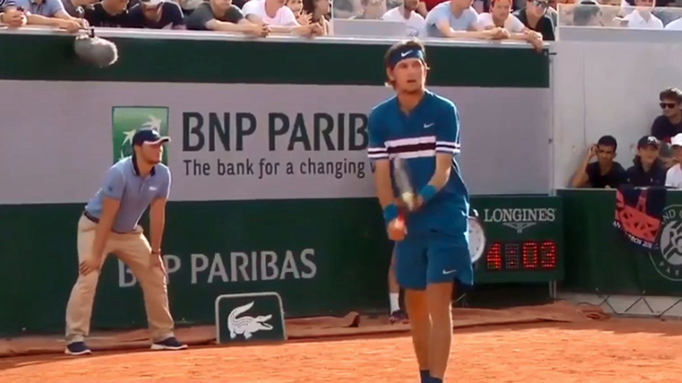 American Jared Donaldson serves underarm in French Open epic against Grigor Dimitrov