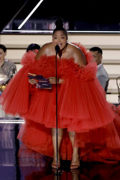 Lizzo speaks onstage during the 74th Primetime Emmys at Microsoft Theater on September 12, 2022 in Los Angeles, California.