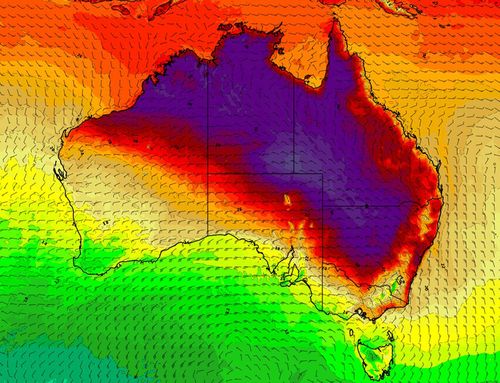 The pool of hot air will bring possible record heat. (Weatherzone)