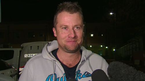 Dane O'Connell was in the emergency waiting room with his young son when the hospital was put in lockdown. Picture: 9NEWS