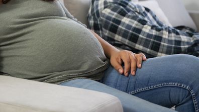 Mature couple have problems in relationship during pregnancy